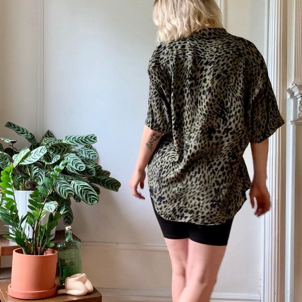 Oversize Cheetah Print Button Down - image 3